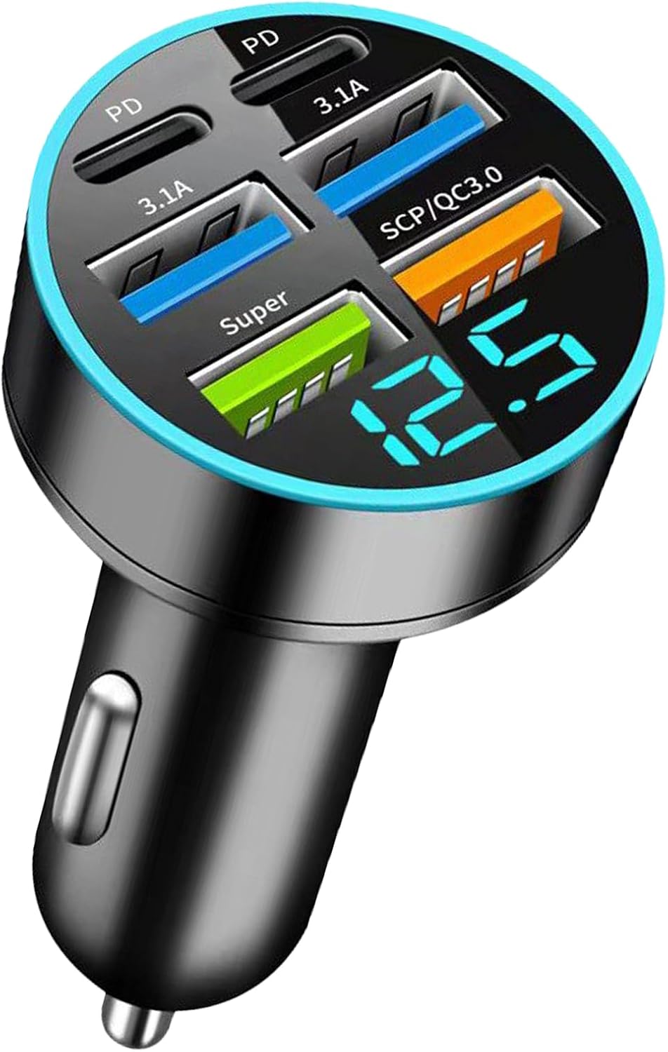 Total 66W Intelligent Car Charging Multi Port Rapid Car Charging