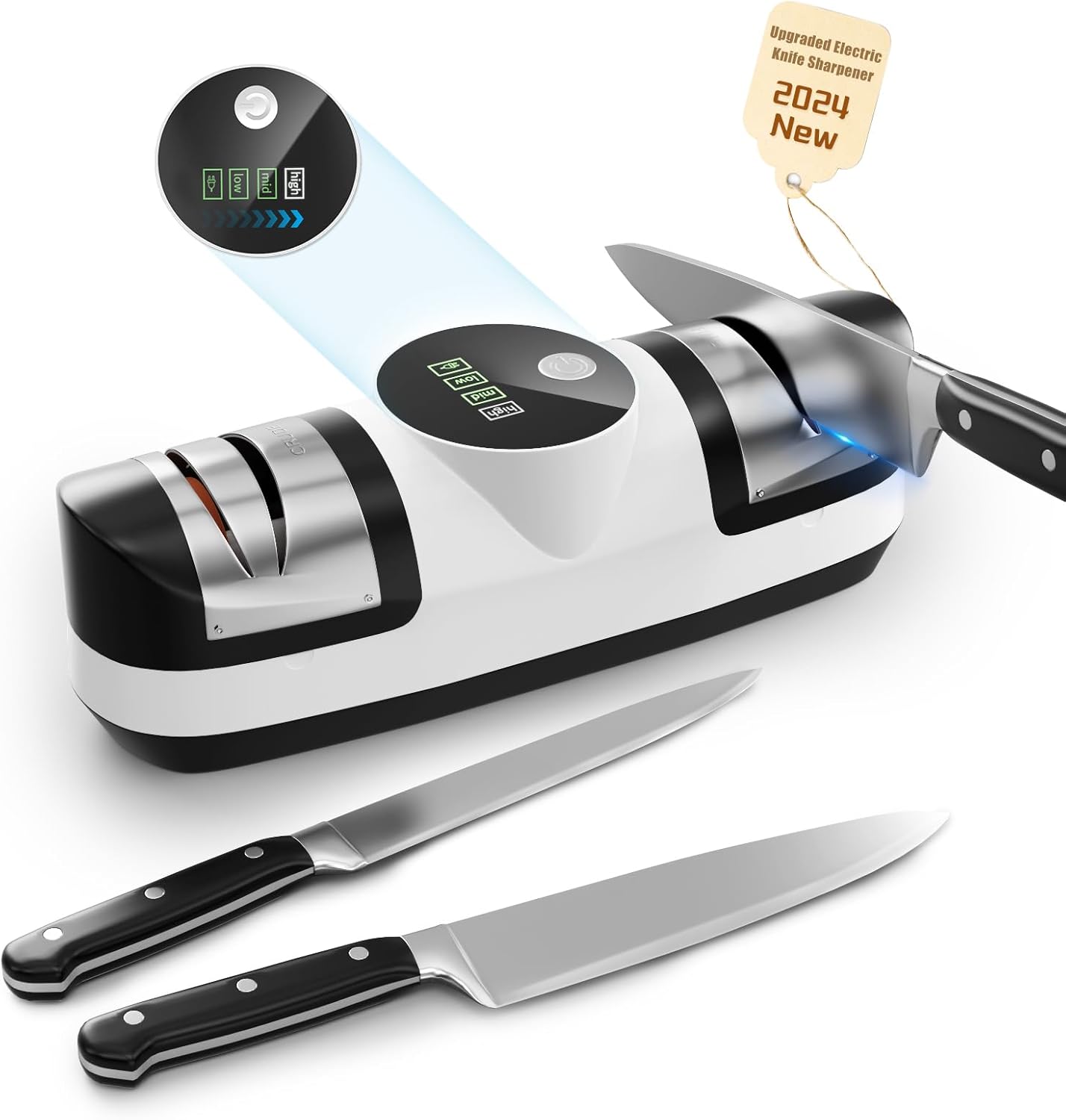 Electric Knife Sharpener, Knife Sharpener Professional + Free lighter