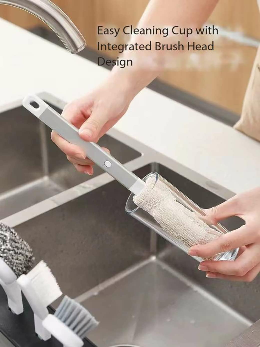 Kitchen Cleaning Kit 4-in-1 – Folding Multi-Purpose Brushes with Aluminum Handle