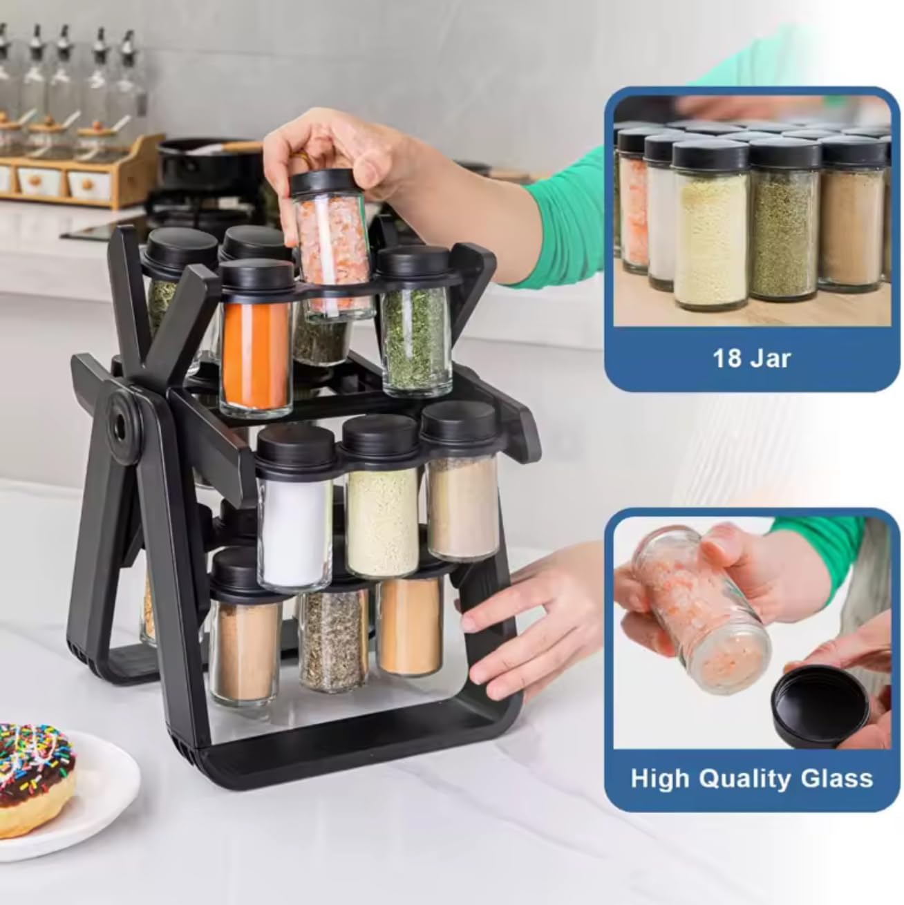Ferris Wheel Spice Rack 18 spice carousel jars