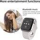 Macroon 8 strap silicone smartwatch with slim curved edges , makes and receives calls