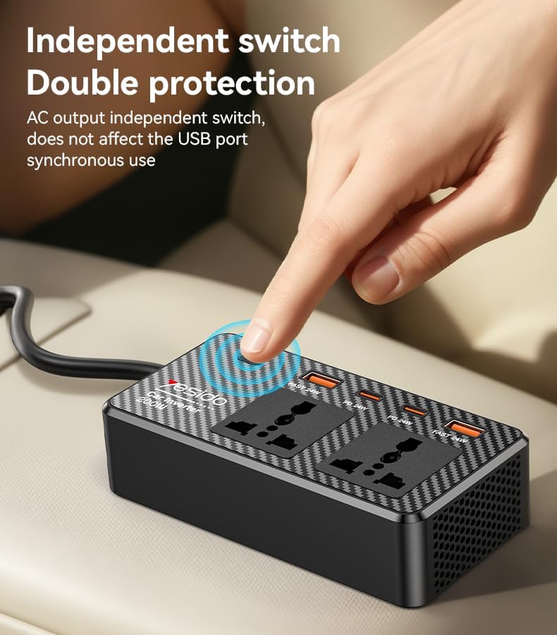 Yesido CAR INVERTER• 200W Vehicle Power Inverter