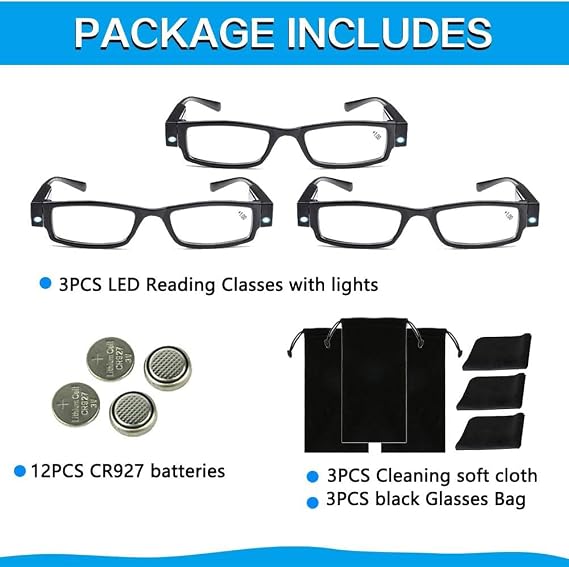 Relaxing LED Light Reading Glasses