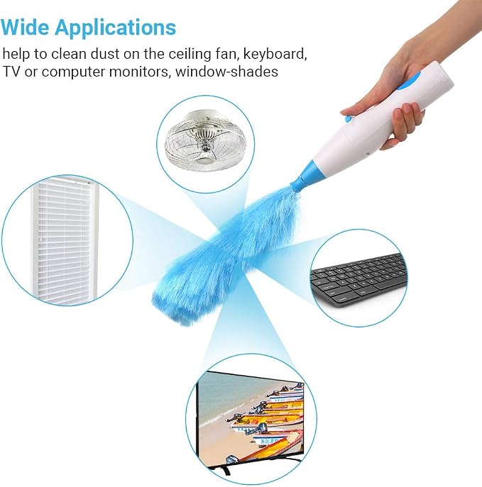 Hurricane Handheld Battery Operated Electric Spin Duster Duster