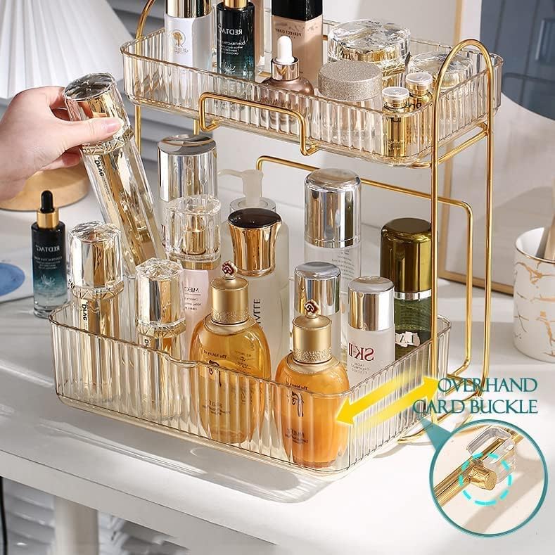 2-Tier Bathroom Organizer Countertop,Vanity Organizer Basket