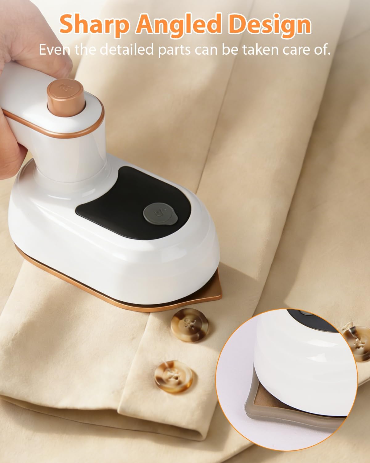 2 in 1 Travel Steamer Iron,160x80mm, 15s Rapid Heating