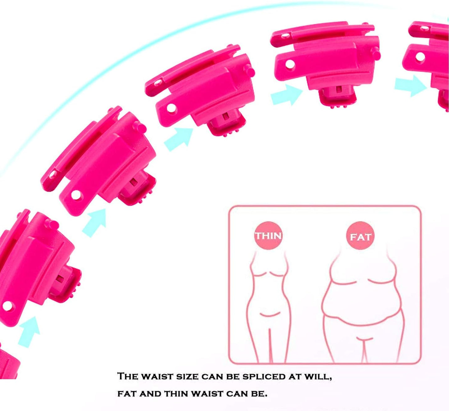 Weighted Hula Hoop for Adults and Kids, Adjustable Size