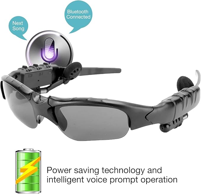 🕶️ Wireless Bluetooth Sunglasses with Mic + Music Listening 🎧