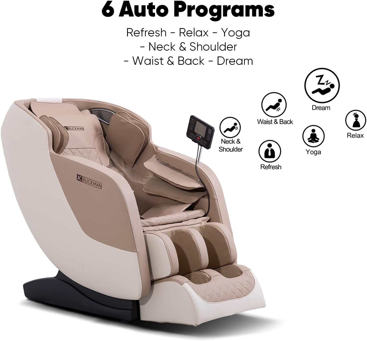 Full Body Massage Chair Recliner with 6 Auto Programs