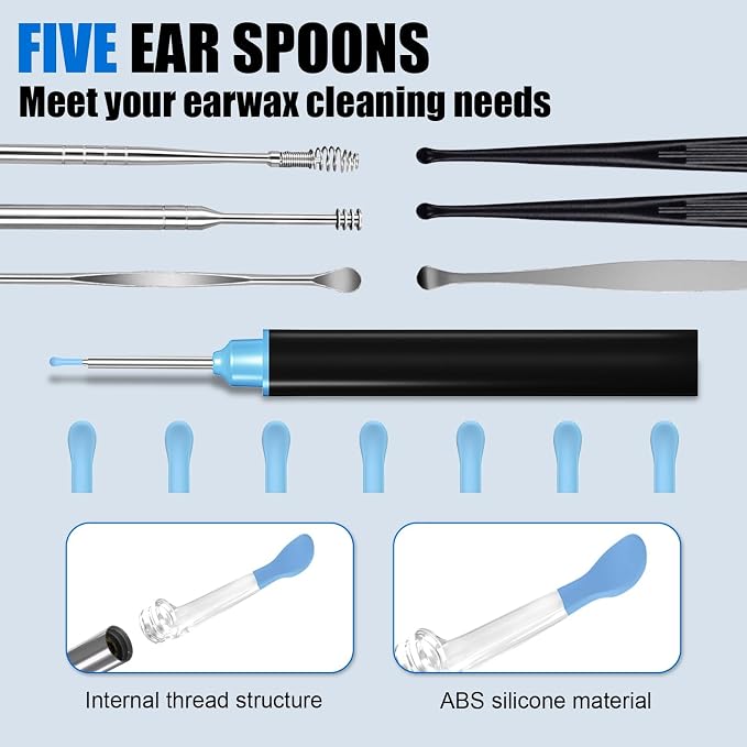 Earwax Remover Tool with 7 Pcs Set IOS/Android