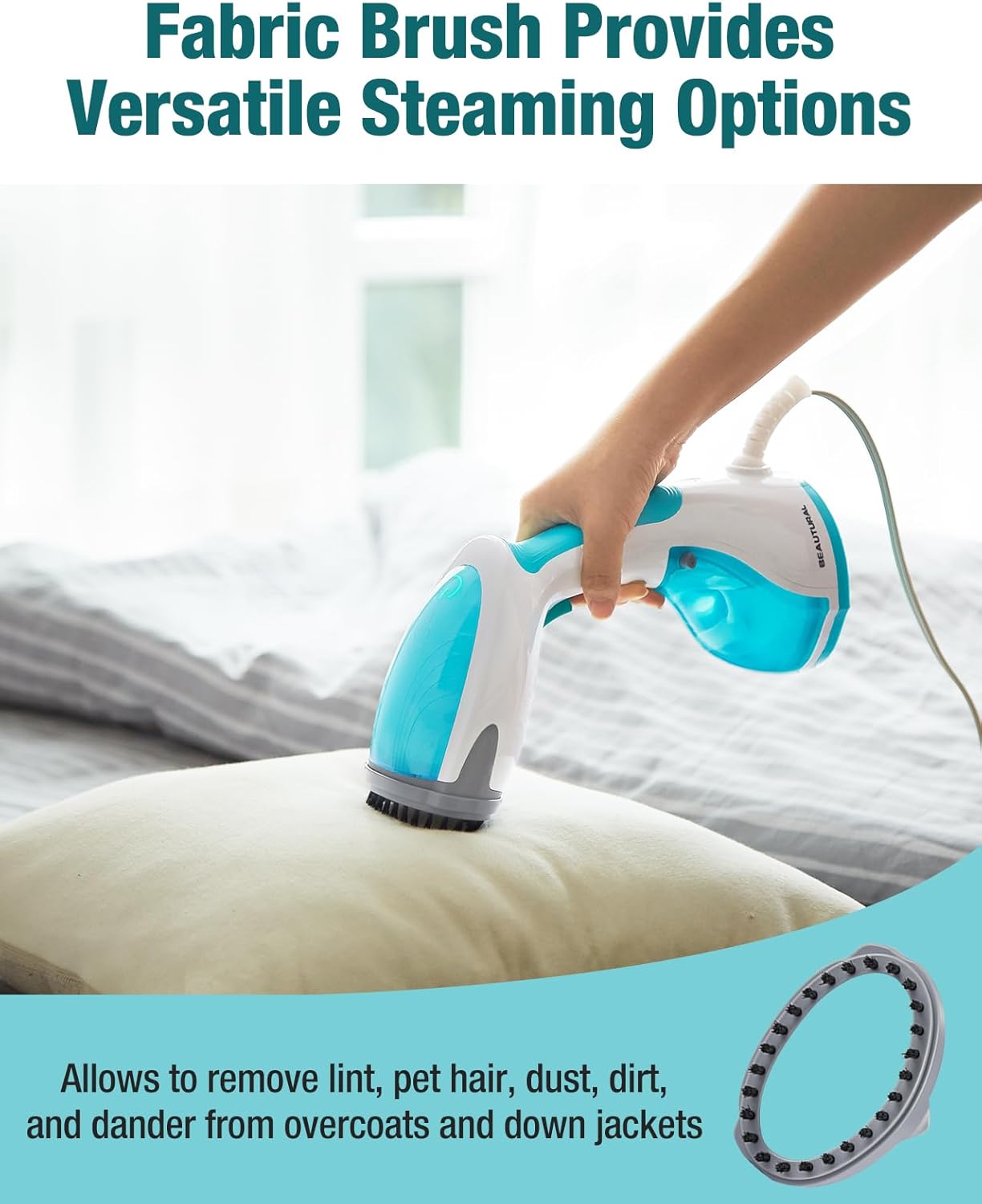 Handheld Garment Steamer with Removable Water Tank
