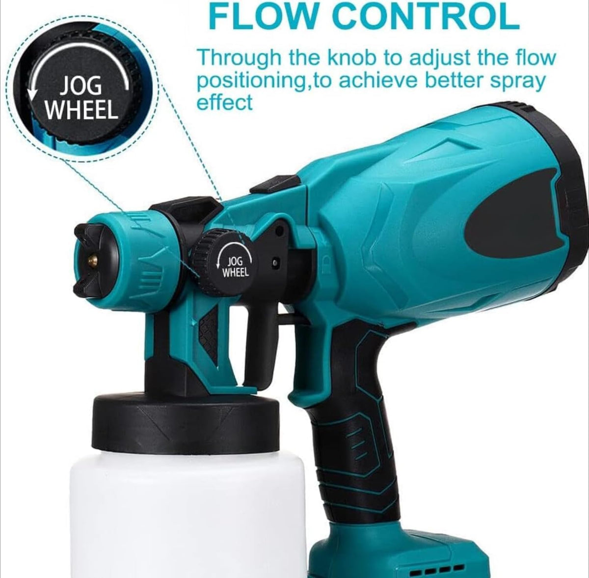 Cordless paint sprayer , 2 batteries