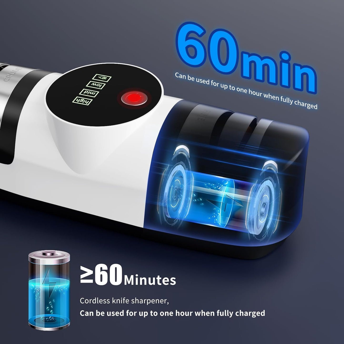 Electric Knife Sharpener, Knife Sharpener Professional + Free lighter