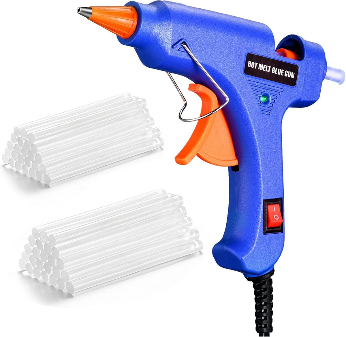Hot Glue Gun, 90sec Fast Heat Mini Gun for Crafting, 30pcs Sticks, 150cm Power Cord