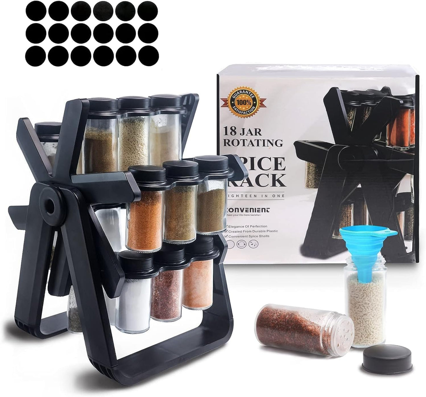Ferris Wheel Spice Rack 18 spice carousel jars