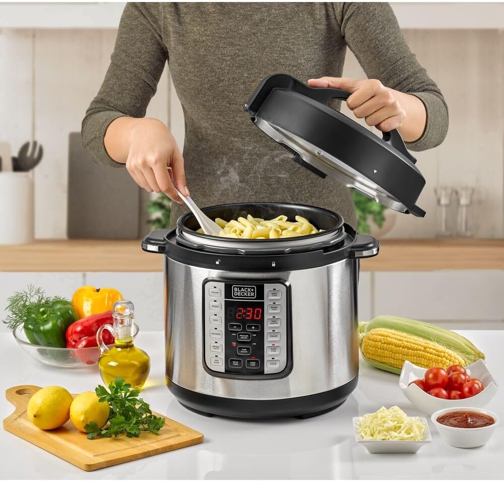 Electric Pressure Cooker with steamer /fry sieve 6Litres