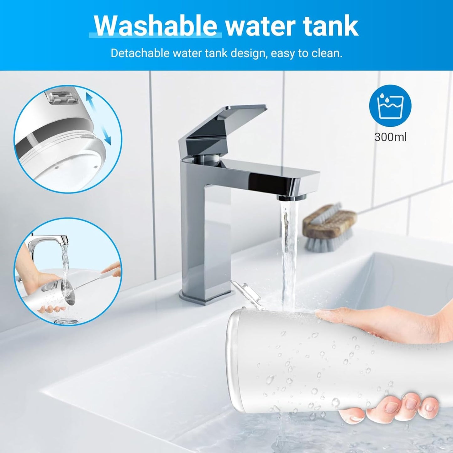 Portable Water Flosser for Teeth - 4 Modes Cordless Oral Irrigator