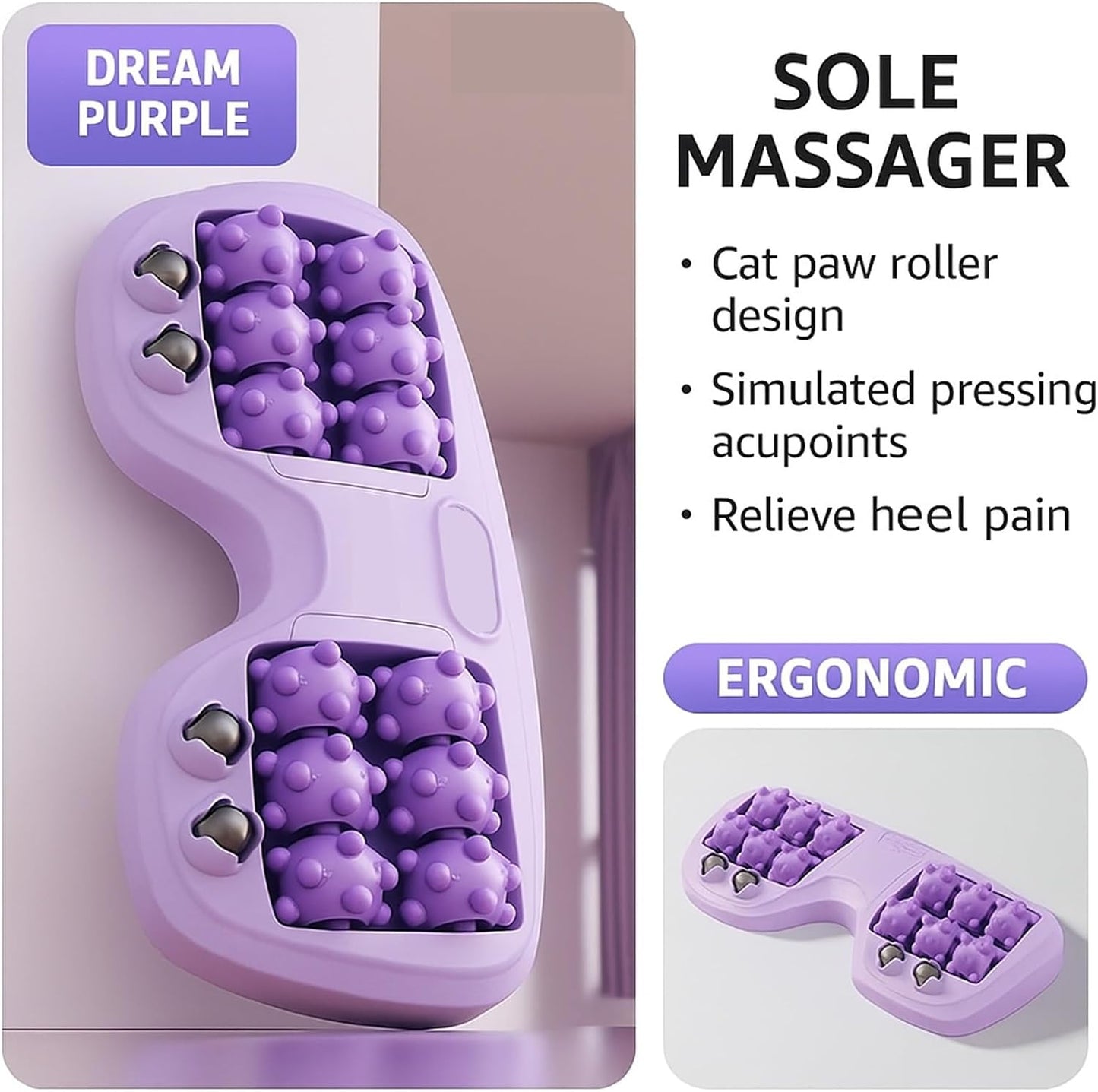 Double Roller feet Massager, Relieve Pain