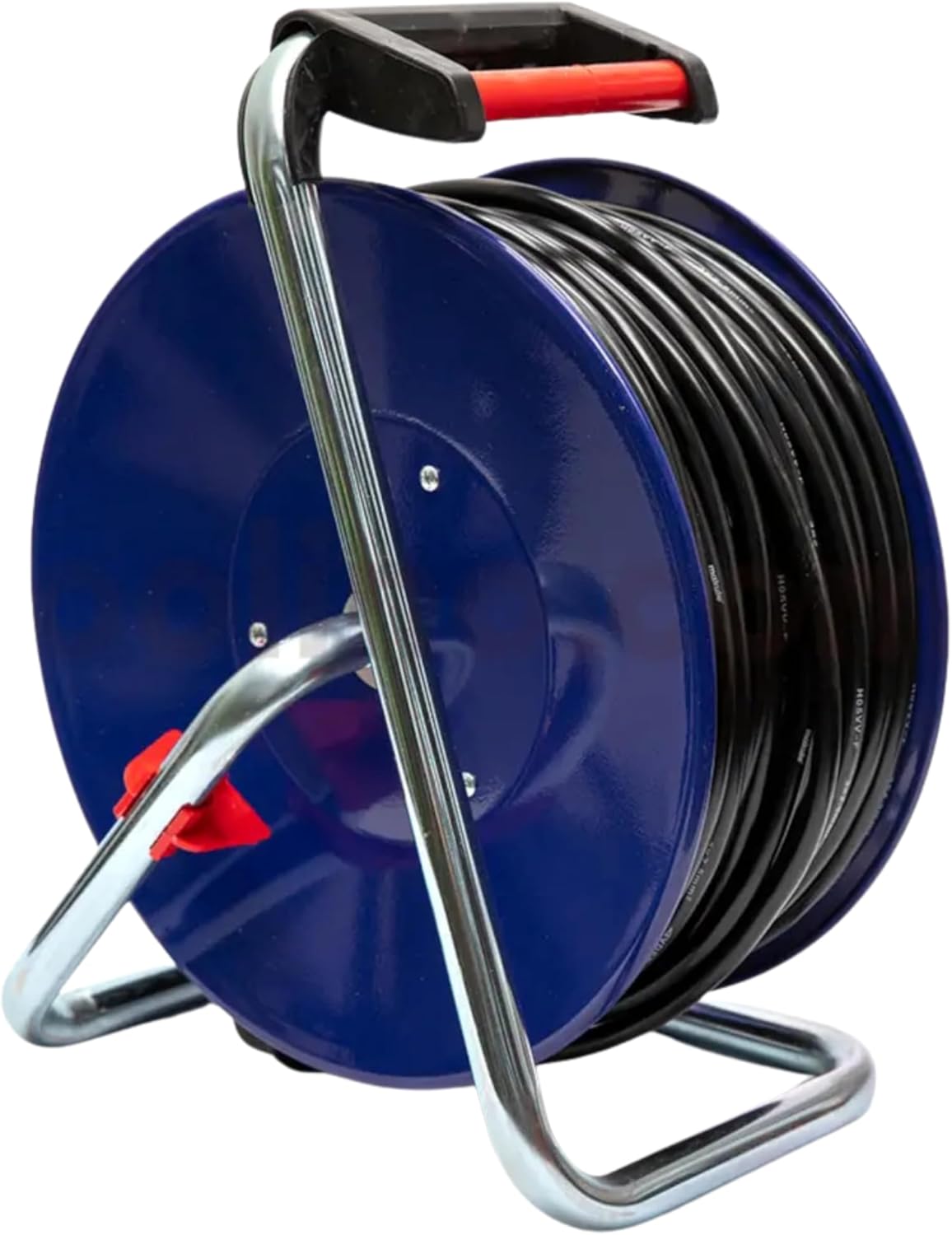 50m Heavy Duty Industrial Extension Cable Reel, 4-Socket Electric Power Line
