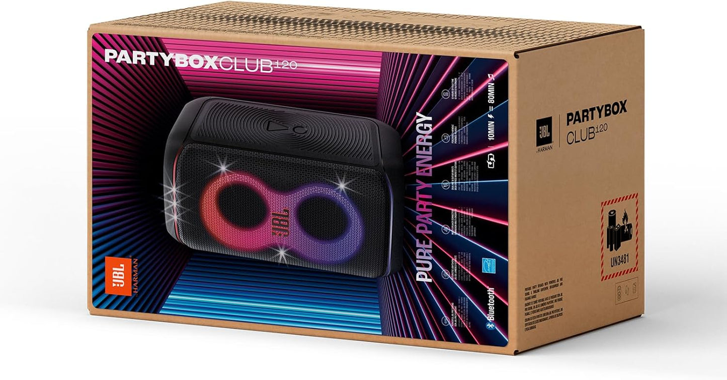 JBL Party Box Club 120 | Powerful Sound & Lightshow | Up to 12 Hours Playtime