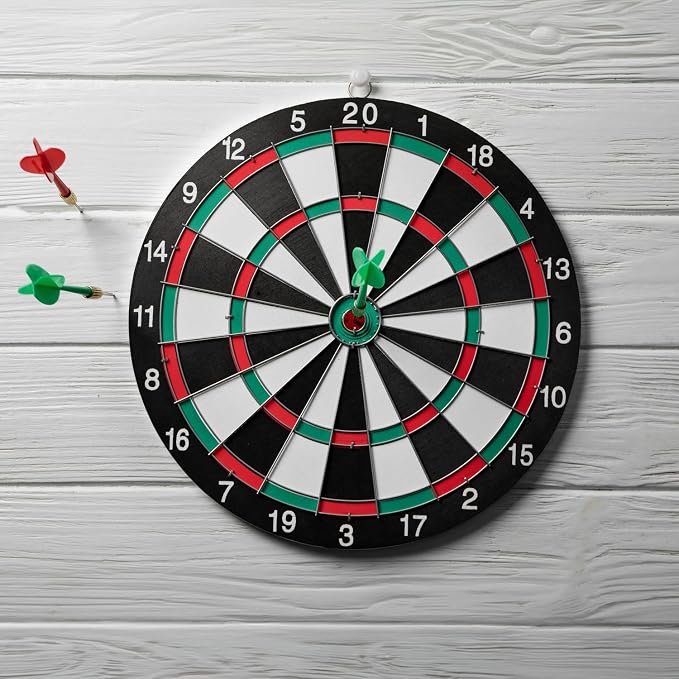 Dartboard Double-Sided Target Board for Adults and Children