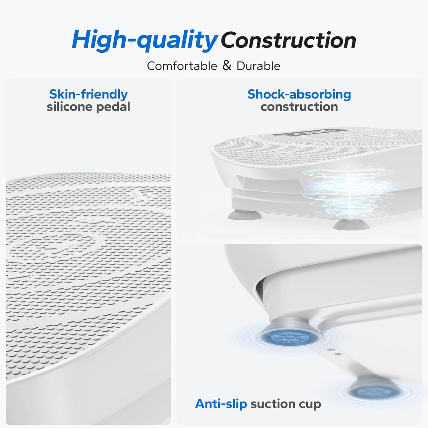 MERACH Vibration Plate Exercise Machine, Whole Body Exercise & Fitness Equipment, Bluetooth and Silicone Pedal, Vibrating Plate Machine