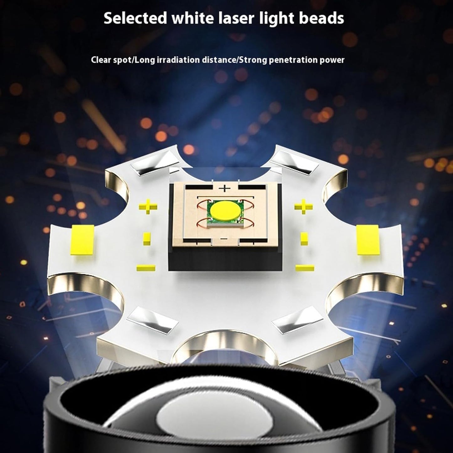 High power flashlight + Tungsten side light