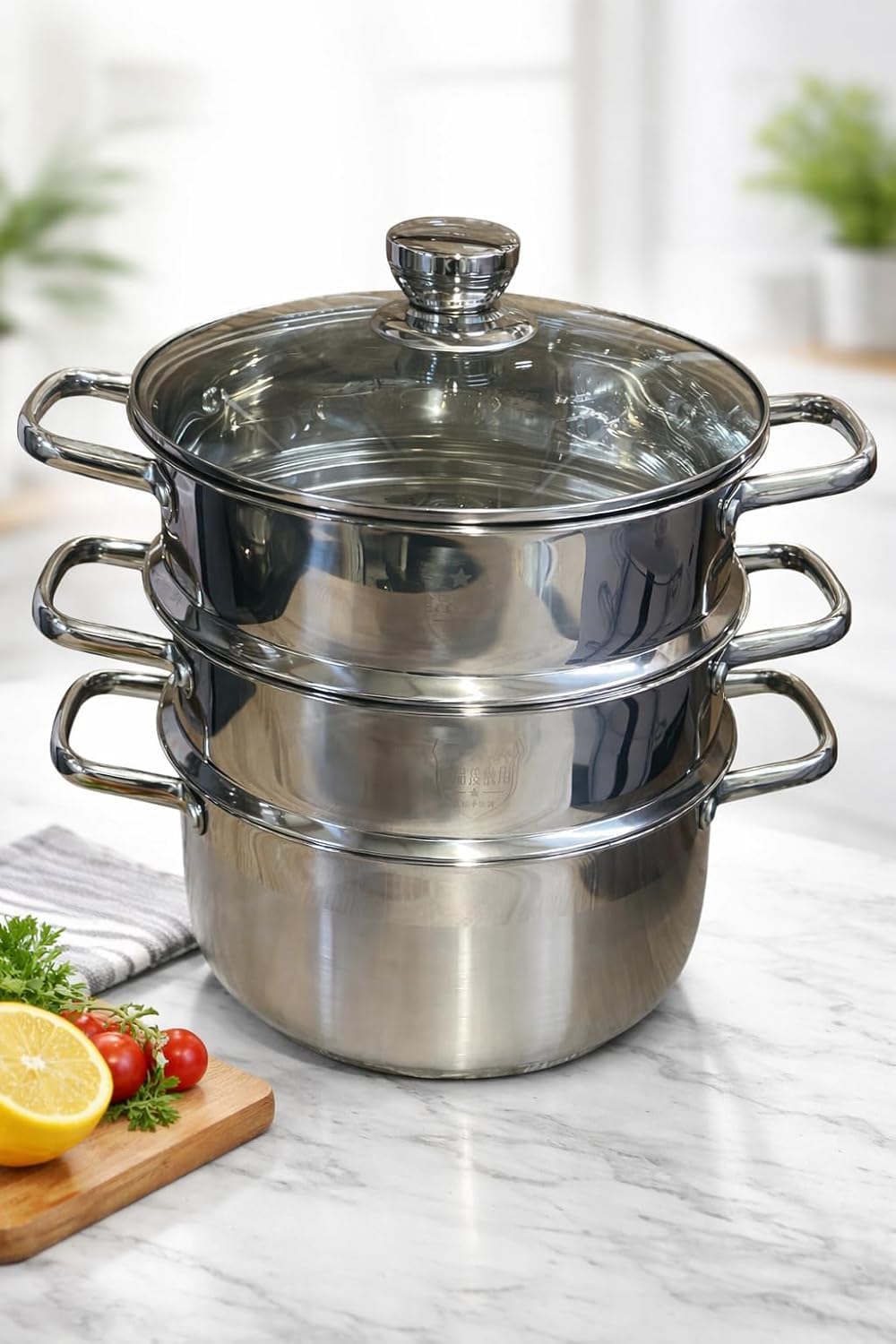 Stainless vegetable , food steamer  4 Tier Steamer