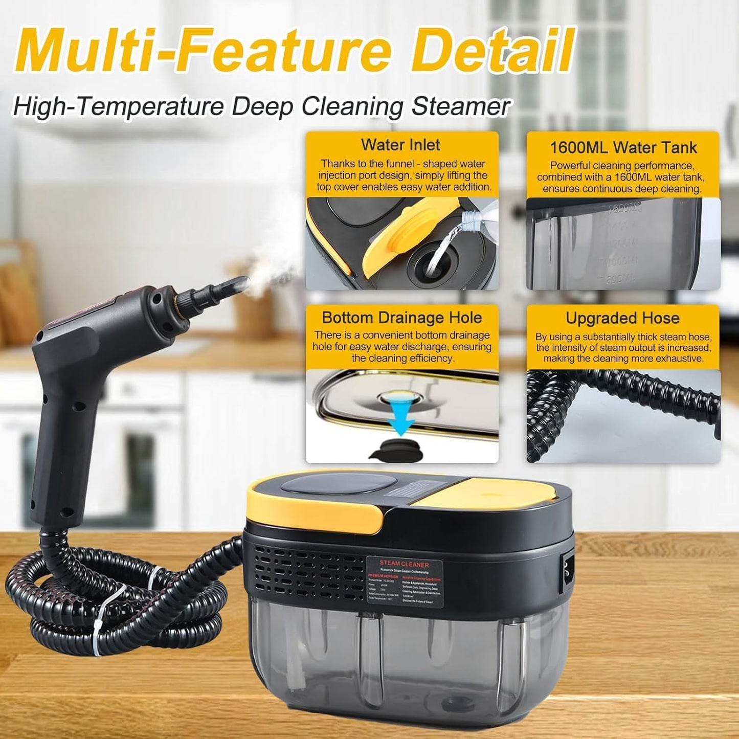 Portable High Temperature and Pressure Steam Cleaners + Free lighter