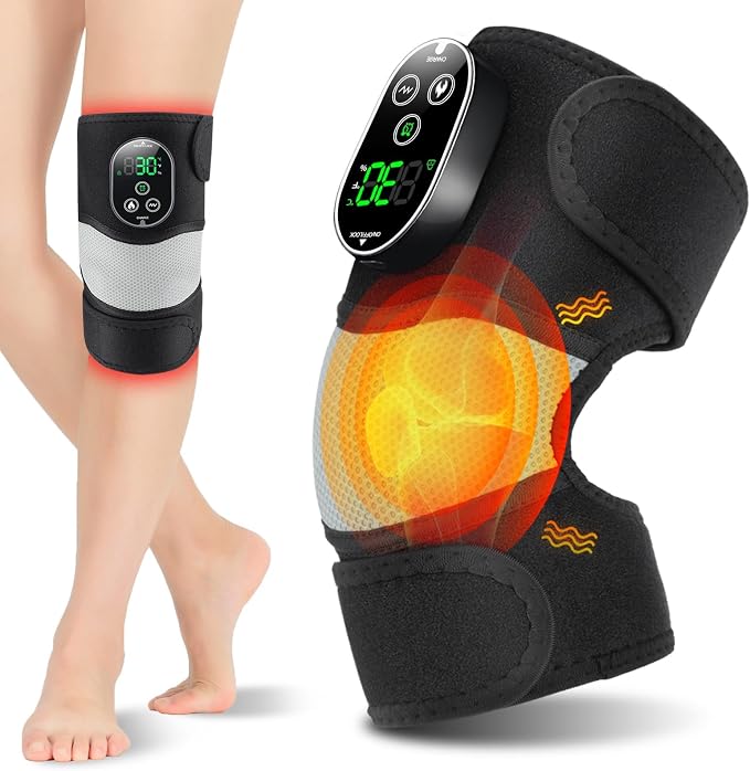 Knee Massager Joint Pain Relief 3-in-1 Cordless Knee Heat Pads