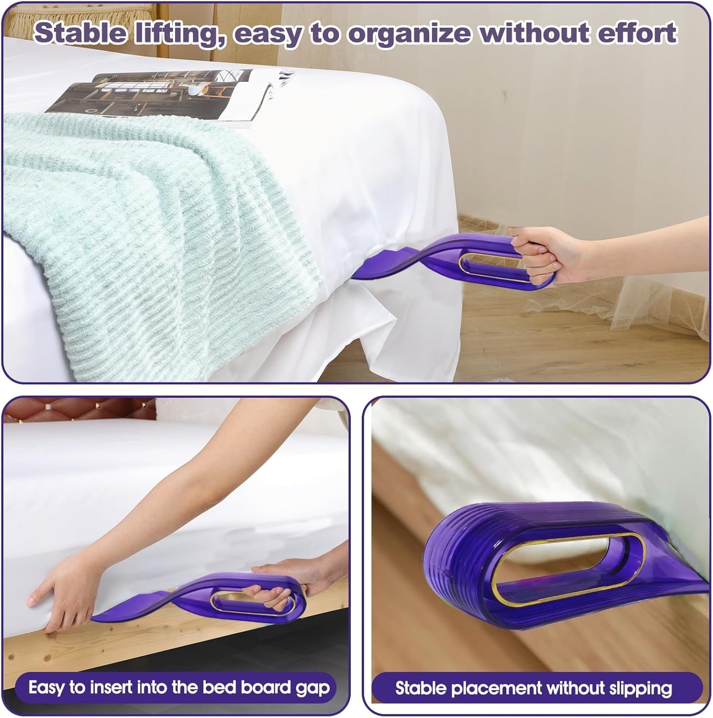 Set of 2pcs Bed Mattress Lifter, Mattress Wedge Elevator