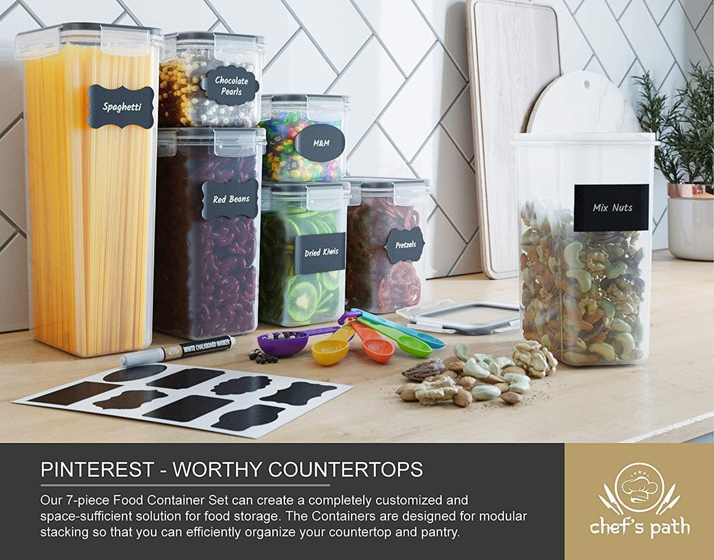 Airtight 7 pcs Food Storage Containers unbreakable
