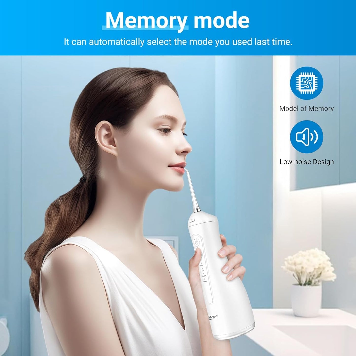 Portable Water Flosser for Teeth - 4 Modes Cordless Oral Irrigator