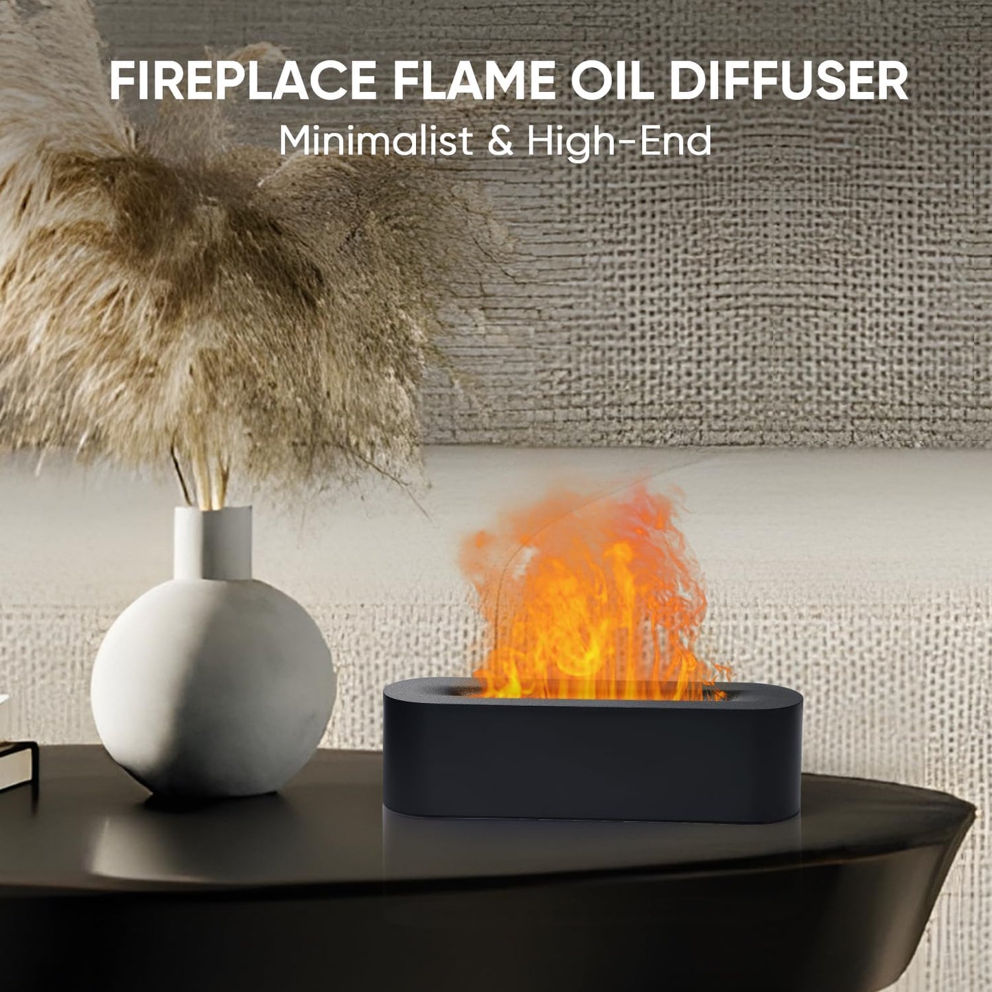Essential Oil Diffuser, Fireplace Fire Flame Aromatherapy Diffuser