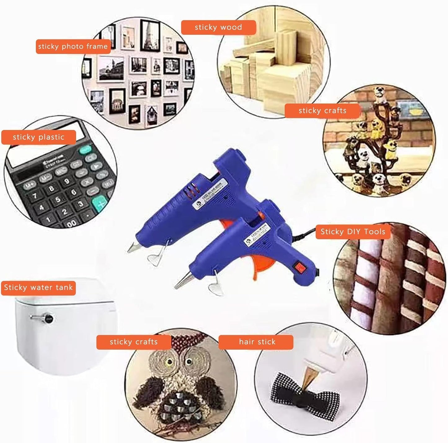 Hot Glue Gun, 90sec Fast Heat Mini Gun for Crafting, 30pcs Sticks, 150cm Power Cord
