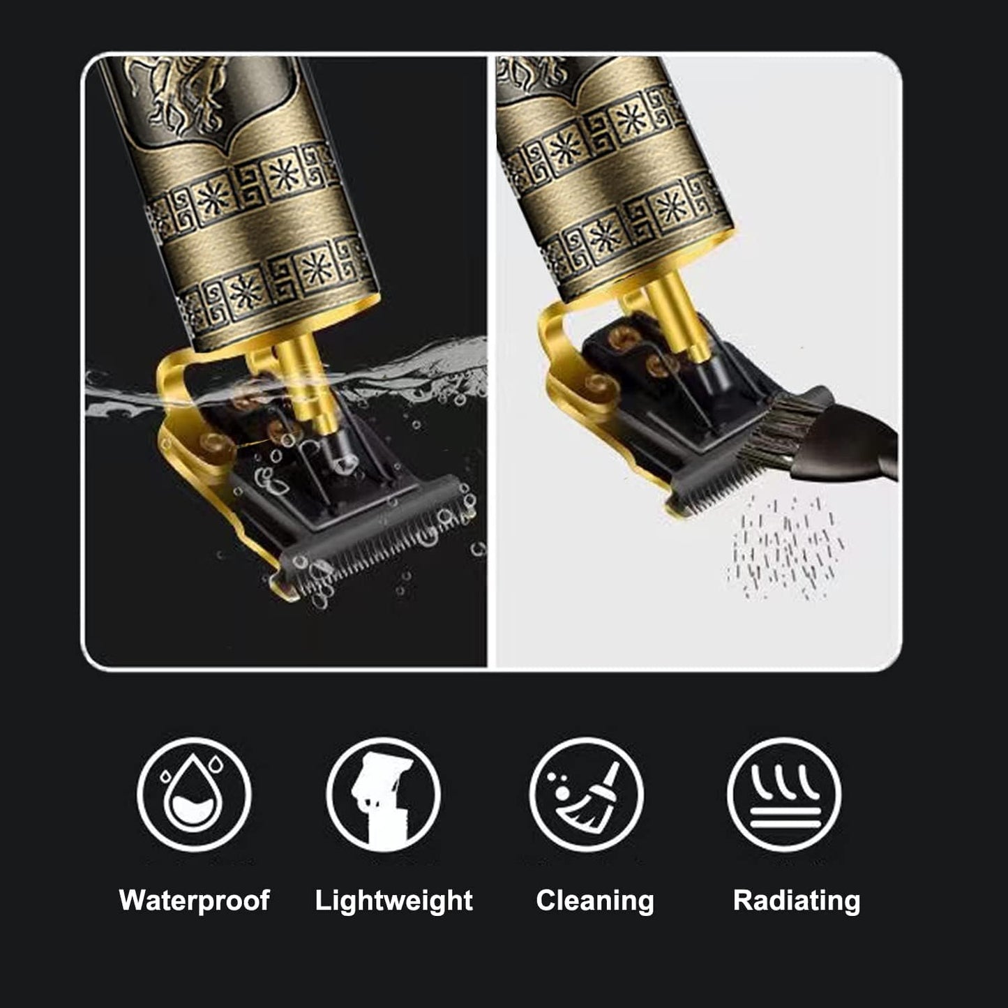 Professional Hair Cutter For Men and Rechargeable  Shaver , Hair Trimmer Machine black color