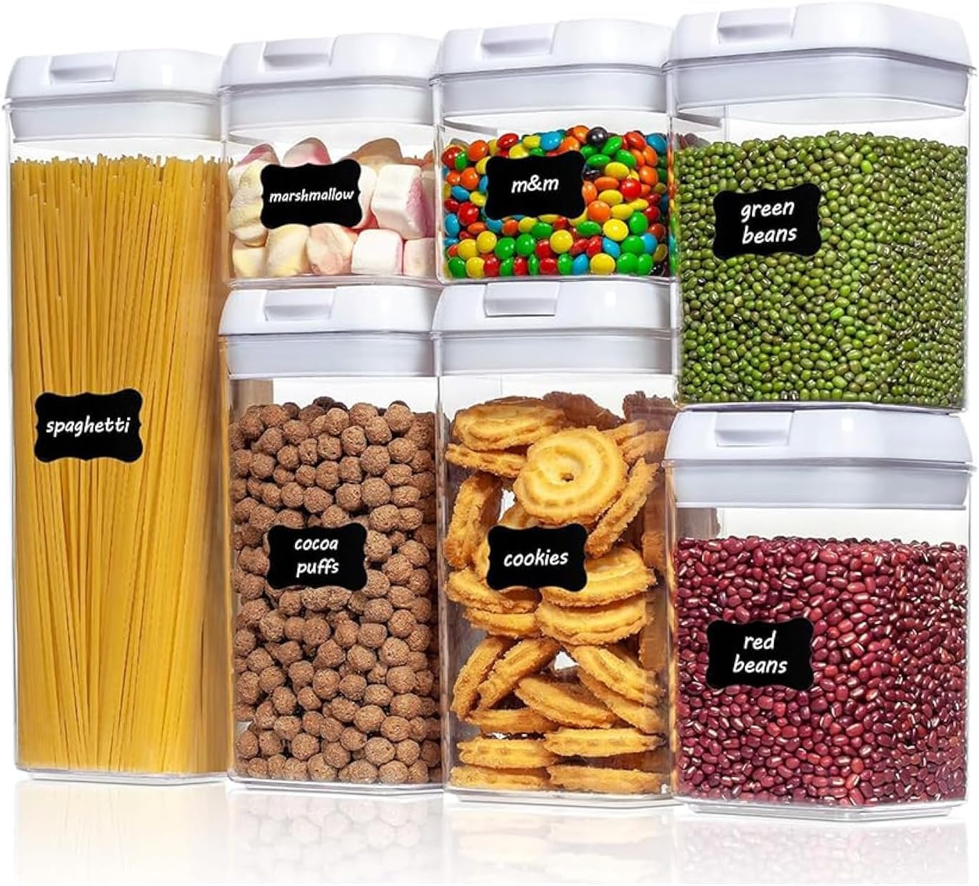 Airtight 7 pcs Food Storage Containers unbreakable