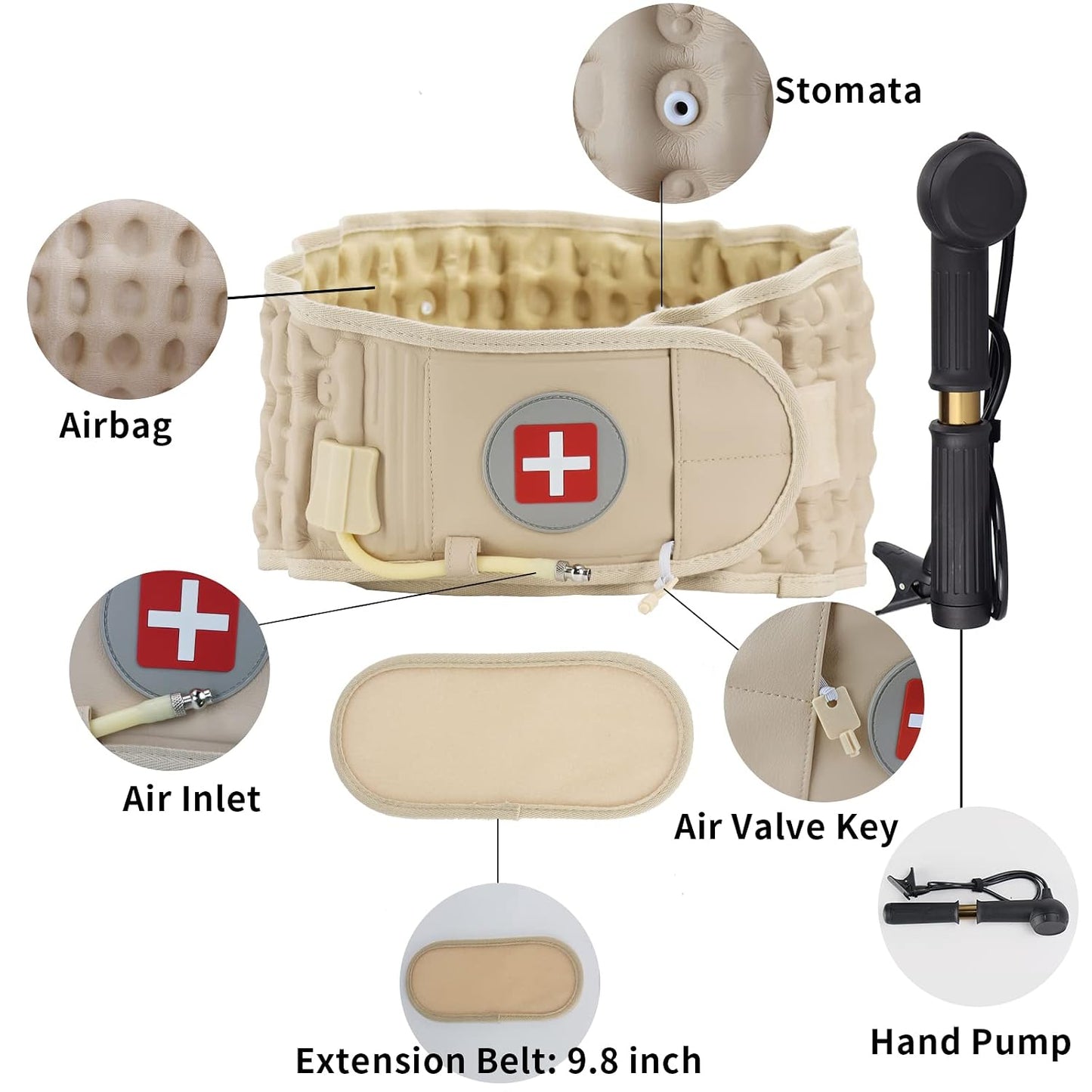Decompression Back Belt - Lumbar Support Belt for Men & Women