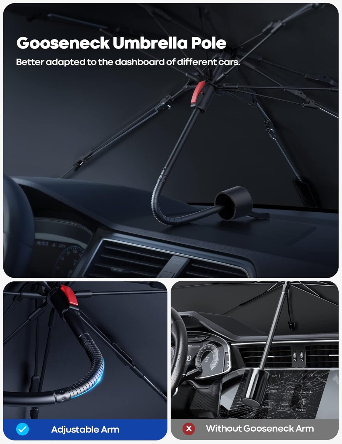 Car Umbrella WindScreen Cover, safety interior (Very durable and portable)
