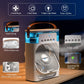 Portable Air Conditioner, Cooling Fan (20cm x 9cm x 26cm) with Ice Tray and 5 Mist, 7 Night Light, 8H Timer