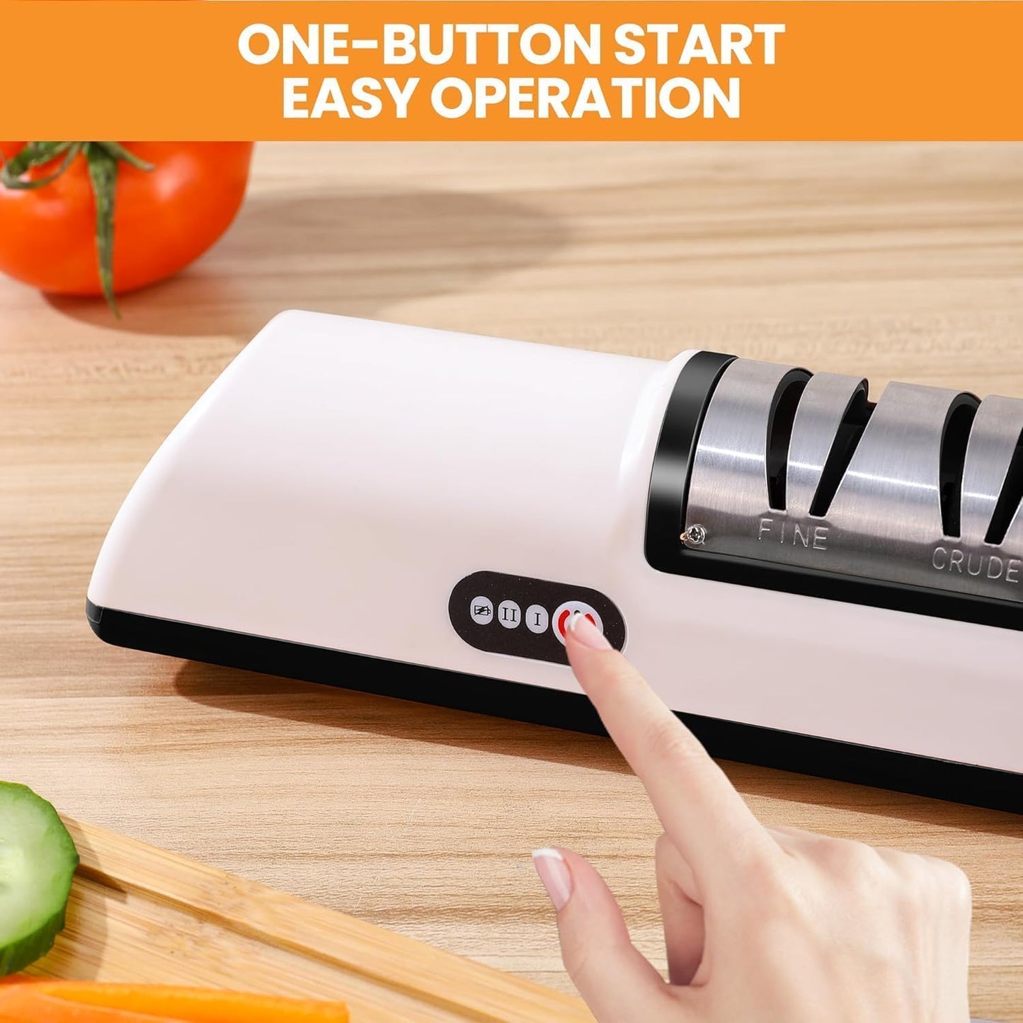 Electric Knife Sharpener, Knife Sharpener Professional 2-Stage Black