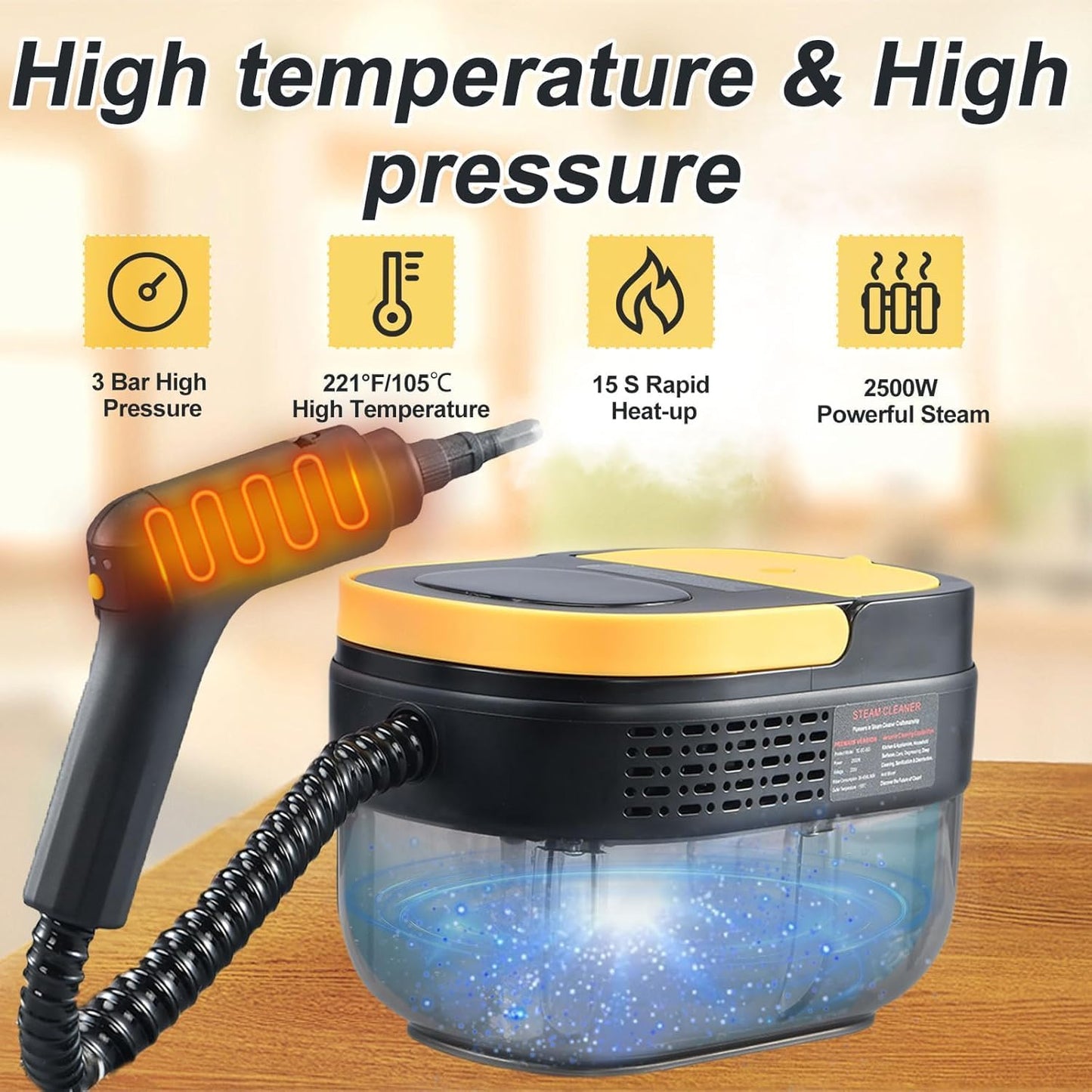 Portable High Temperature and Pressure Steam Cleaners + Free lighter