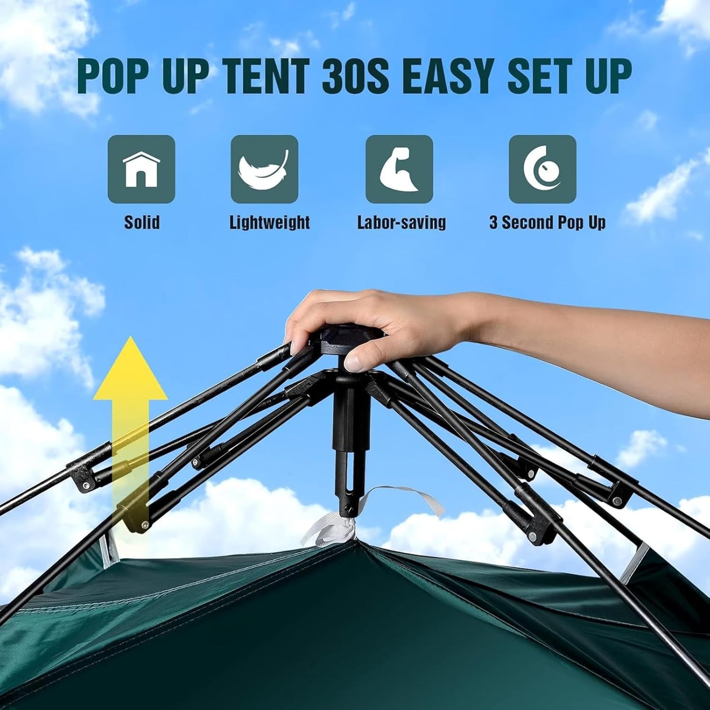 Lightweight Camping Tent 4-6 Person color varies, Great for Outdoor Camping Hiking