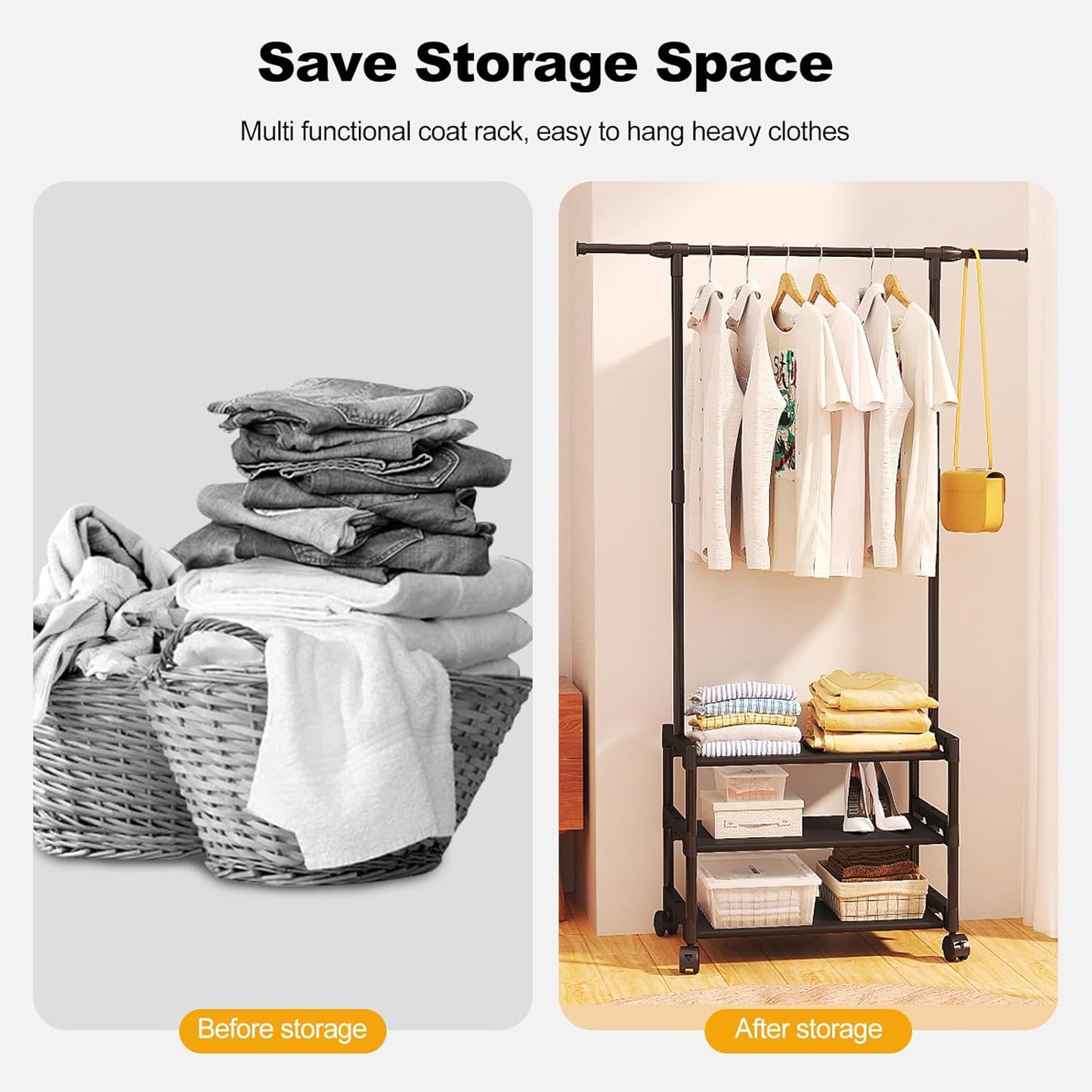 Storage Clothing Rack Jacket Hat Metal Hanger With Multi-Layer Rack