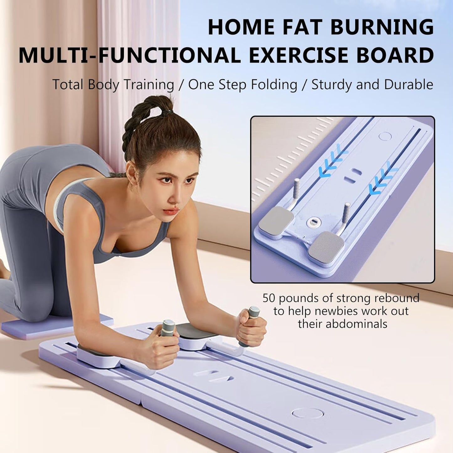 Abdominal Board,Pilates Reformer Set,Multi-Purpose Foldable Pilates