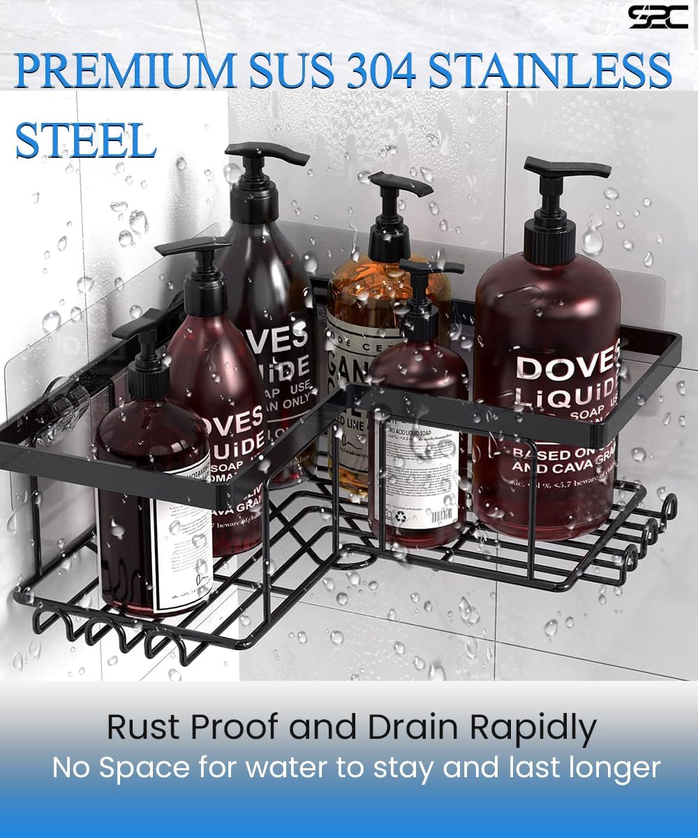 Bathroom / Spice Rack Shower  5pack Shelf for Bathroom, Kitchen Organiser Storage (Very durable)