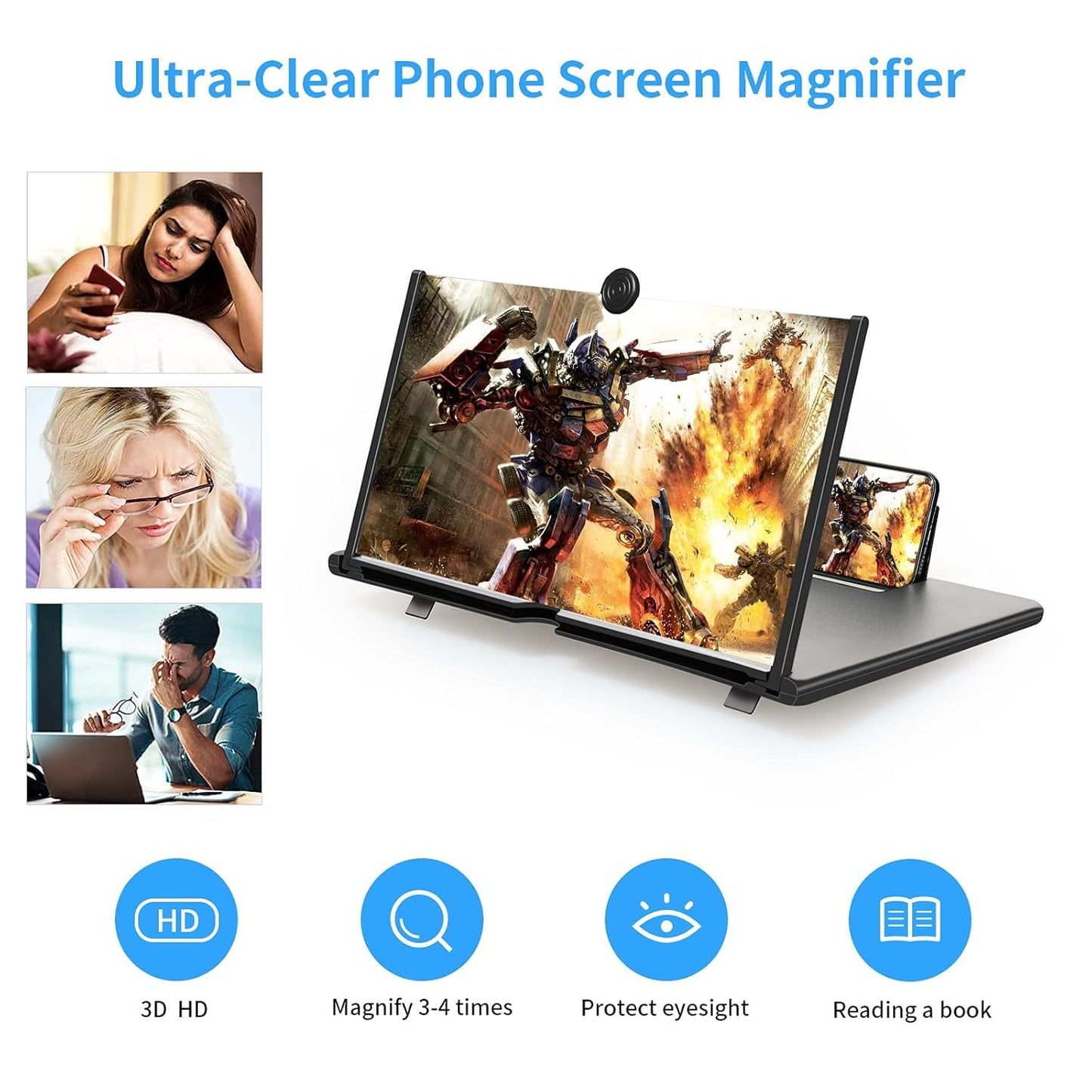 3D HD Phone Screen Enlarger & Stand – Screen Magnifier