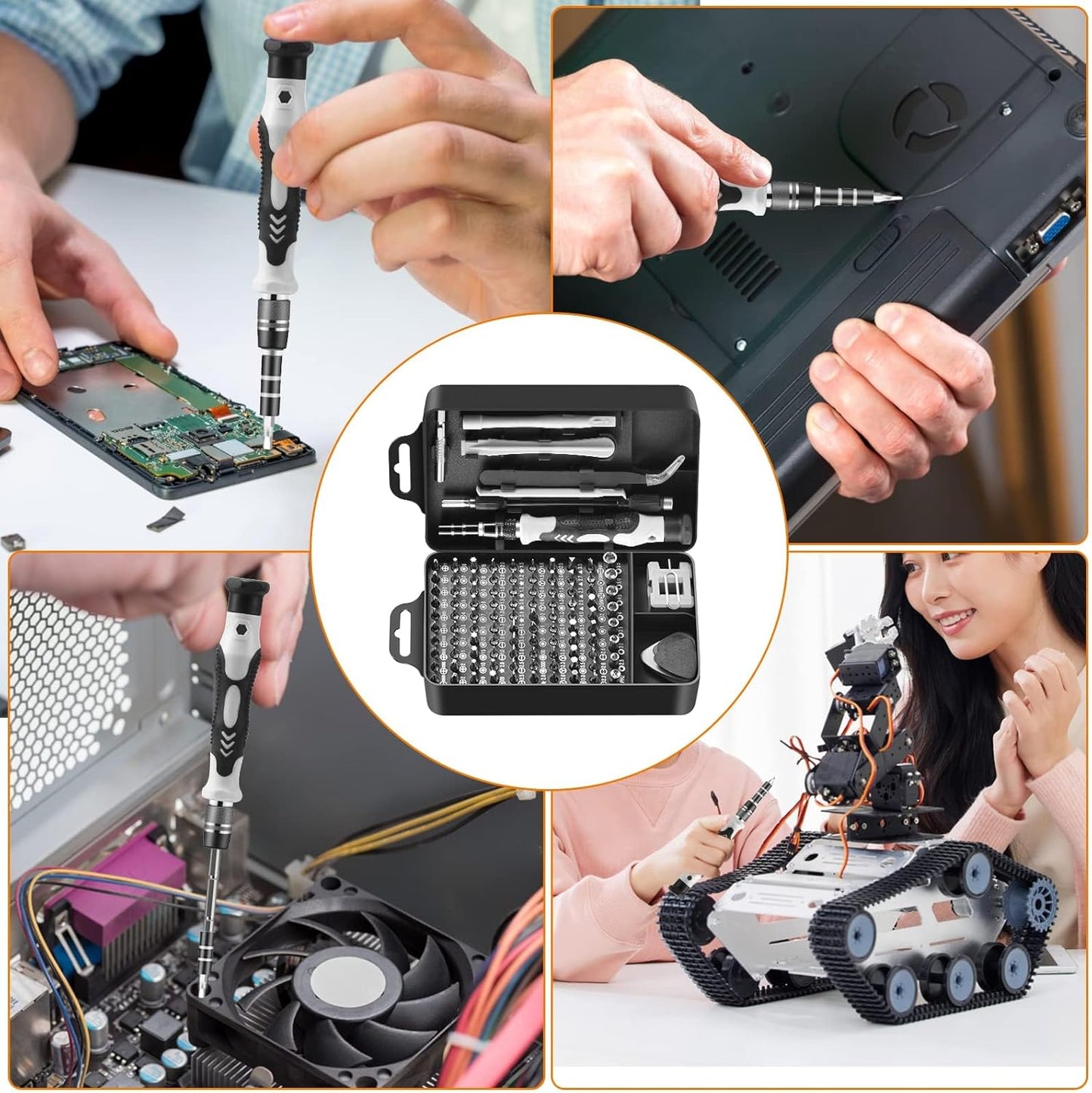 Precision Screwdriver Set, 115 in 1 Set, Professional Repair Tool Kit with Magnetic Driver
