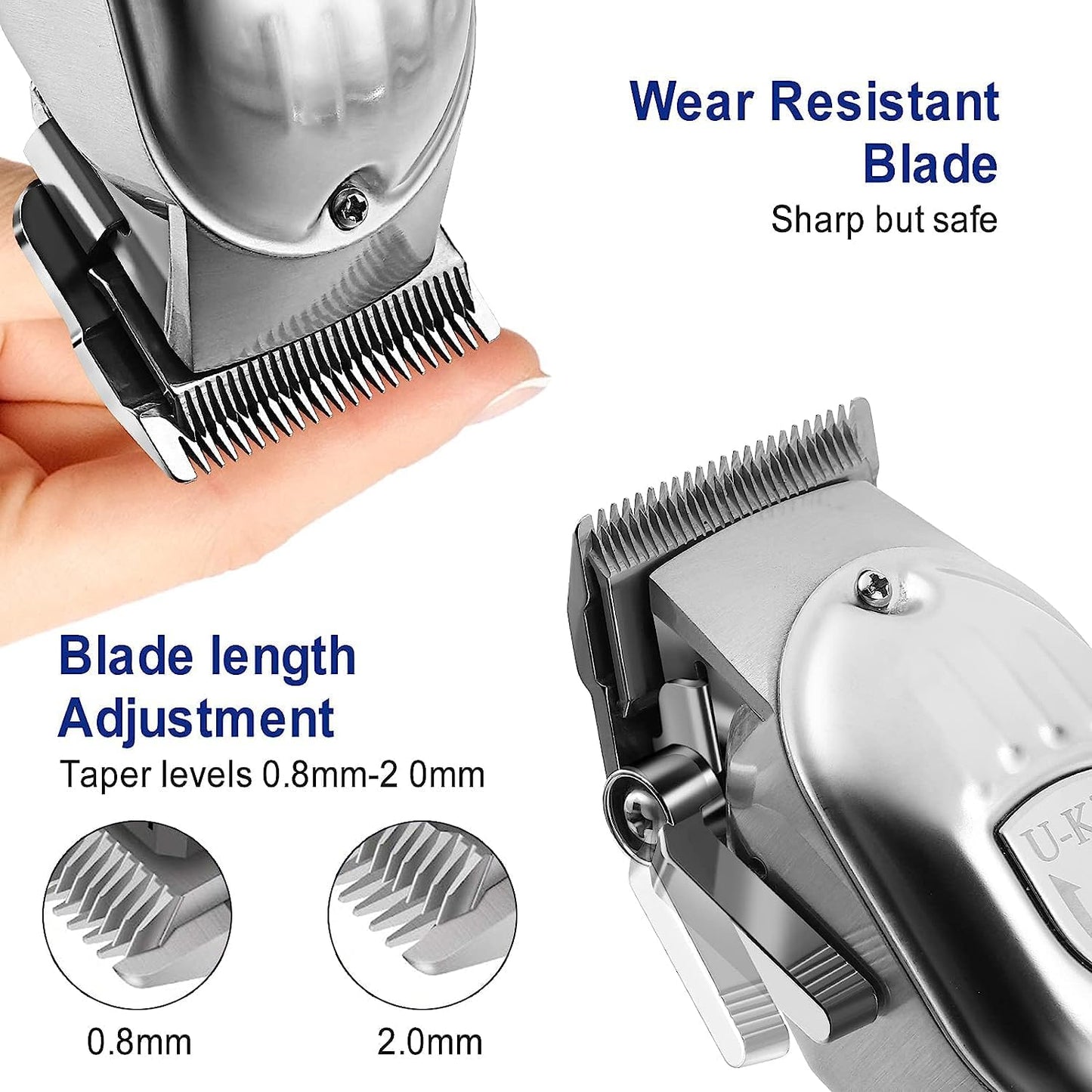 Electric Hair Clippers for Men, Cordless Barber Clippers