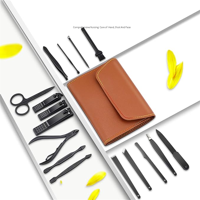 Manicure Set Nail clipper set 16pcs  portable (Stainless Steel)